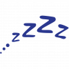 Blue snoring z's graphic